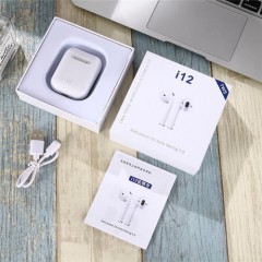 I12 Tws Earpods Wireless Electronics 5.0 Bluetooth Earphone Headset Headphone Earbud图1