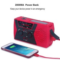 Portable Am FM Noaa Emergency Weather Radios with LED Flashlight Sos Alarm 2000mAh Power Bank for Sm