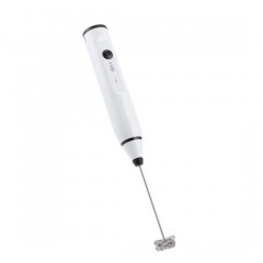 Milk Frother Stainless Steel Electric Handheld Wand with Stand and Brush图1