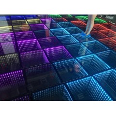 Rigeba Aluminum Frame Disco DJ Party Stage 50*50cm 3D Mirror LED Dance Floor for Wedding Events图1