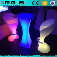 Hot Selling RGB Square LED Cocktail Table Rigeba Plastic Table LED Furniture图1