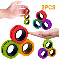 Magnetic Bracelet Ring Magnetic Rings EDC Hand Unzip Toy Magic图1