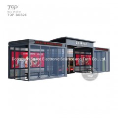 Multi-Functional Steel Structure Advertising Outdoor Air Condition Bus Shelter图1