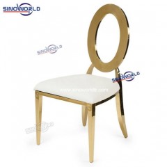 Hotel Banquet Event Party Wedding Dining Gold Stainless Steel Chair图1