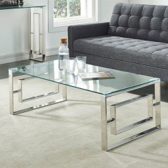 Modern Coffee Table / Metal Living Room Table / Silver Coffee Table / Console Table / Side Table / S图1