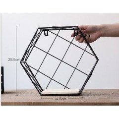 Modern Minimalist Nordic Style Wall Creative Combination Wall Hanging Decoration Bookshelf Hexagonal图1