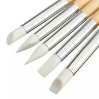 5PCS Professional Manicure Products Silicone Nail Art Stick Pen Kit  DIY Design Brush Nail Tool