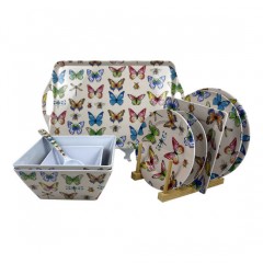 Butterfly Pattern Dinnerware Melamine Tableware Manufacturer in China图1