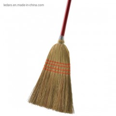 Commercial 100% Corn Light Industrial Upright Broom Yard Brush with Solid Wood Handle for Yard  Pati图1