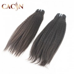 Cheap Raw Cambodian Hair Bundles Yak Virgin Women Human Hair Kinky Straight Bundles with Closure图1