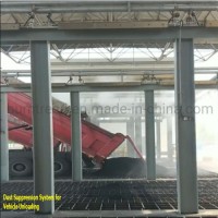 Dry Fog Dust Suppression System Worked with Truck Unloading Coal Pitches