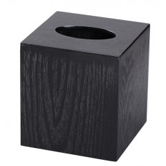 Black Wooden Square Tissue Box Sale图1