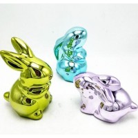 Decorative Electroplating Ceramic Animal Rabbit Craft