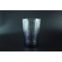 Wholesale Spray Color Double Wall Glass Coffee Cup