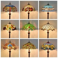 Tiffany Style Floor Lamp Stained Glass Lights Handcrafted Light Lamps