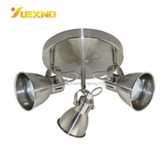 Satin Nickel Energy Saving GU10 3*Max50W Round LED Decoration Lamp Chandelier Spot Light Bulb Ceilin图1