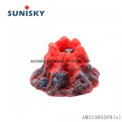 Aquarium Accessories Artificial Volcano Made by Resin with Bubbling Am313055pb S图1