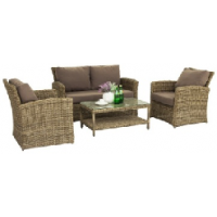 HGST18084 ALUMINUM WICKER SOFA SET