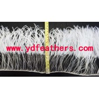 2ply Burned ostrich Feathers Fringe for Clothing Decorative