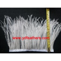 Ostrich Feathers Trims Fringe with Satin Ribbon Tape