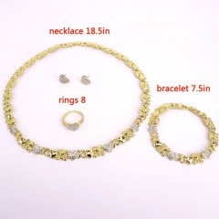 High quality 18K gold-plated X teddy bear kids jewelry set图4