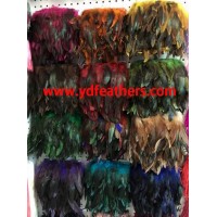 Dyed Cock schlappens half-bronze feather fringe for garment