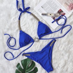 Solid Swimwear Bathing Suit Female Beach Wear图1