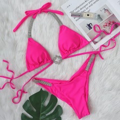 Solid Swimwear Bathing Suit Female Beach Wear图3