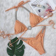 Solid Swimwear Bathing Suit Female Beach Wear图4